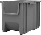 Akro-Mils Stak-N-Store Stackable Storage Bins, 17.5"x11"x12.5", Grey, 4-Pk - Image 6