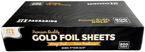 Premium Quality 9" x 10.75" Gold Interfolded Aluminum Foil Pop-Up Precut Sheets - Ideal for Storing, Grilling, Cooking Food - Aluminum Foil Wraps (6 Boxes of 200) - Image 6