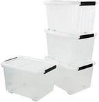 4-Pack Clear Plastic Storage Bins with Lid, 42 L - Image 7