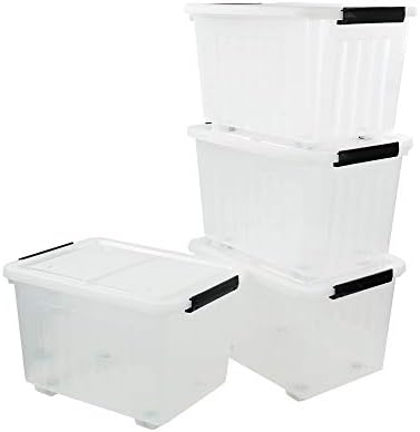 4-Pack Clear Plastic Storage Bins with Lid, 42 L - Image 7