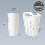 Gracious Living 2 Pack Easy Carry Flex Hamper, Large 87.5L Laundry Basket - Image 2