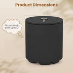 Tangkula 3-in-1 Umbrella Side Table (Black) - Image 3