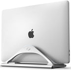 HumanCentric Vertical Laptop Stand for Desks in Silver Color, Adjustable by HumanCentric