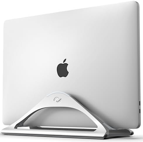 HumanCentric Vertical Laptop Stand for Desks in Silver Color, Adjustable by HumanCentric