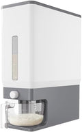 Lifewit Rice Container 25 Lbs, One-Press Dispenser with Measuring Cup by Lifewit