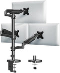 MOUNTUP Triple Monitor Mount Fits Max 32 Inch Screen, Holds 4.4-17.6lbs, 3 Monitors Desk Mount, Triple Monitor Stand for Desk, Adjutable Arm with Clamp/Grommet Base, for Home Office, 75x75/100x100 by MOUNTUP