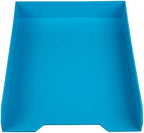 JAM PAPER Stackable Paper Trays - Blue - Desktop Document, Letter, & File Organizer Tray - 2/Pack - Image 2