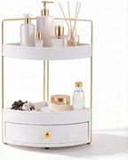 AceOrbit 2-Tier Corner Bathroom Counter Organizer with Drawer by Unknown
