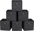 homyfort Faux Wood Grain Cube Storage Organizer Bins, 12x12 Inch Storage Cubes, Closet Cloth Baskets Box for Shelves, Set of 6 by homyfort