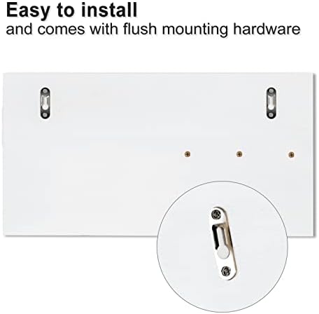 Lwenki Mail Organizer for Wall Mount – Key Holder with Shelf Includes Letter Holder and Hooks for Coats, Dog Leashes – Rustic Wood with Flush Mounting Hardware (16.5” x 8.7” x 3.5”) - Image 4