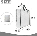 6 Pack Clear Storage Bags with Zipper and Handles, Blanket Bags For Closet Storage, Moving and Packing Supplies for College, Underbed Storage Organizer for Clothes Pillow Bedding Christmas Wreath - Image 2