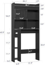 kepptory 30" W Over the Toilet Cabinet with Sliding Barn Door，Black - Image 2