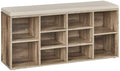 VASAGLE Shoe Bench with Cushion, 10 Compartments, 11.8 x 40.9 x 18.9 Inches by VASAGLEbySONGMICSHOME