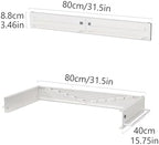 JOOM Wall Mounted Clothes Drying Rack,31.5 Inch Foldable Rack,White,Poles - Image 3