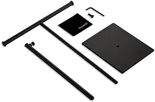 Adjustable T-Bar Purse Holder Stand - Tabletop Handbag Display Rack with Heavy-Duty Metal Base for Retail, Closet, Desk Use - Organize Purses, Wreaths, Hats, Scarves, Jewelry & Crafts (Black) - Image 5