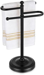 Hand Towel Holder Stand for Bathroom Countertop,S-Shape Bar,Black by HIOFLYME