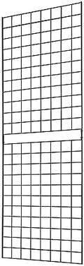 Gridwall Panel, 2'x6', Heavy Duty, Black, Commercial Grade, Wall Display, 1 Pack, Metal, Powder Coated, Freestanding, Retail, Trade Shows, Organize Garages, Closets, Grid Panel by 7RiversART