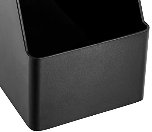 Amazon Basics Plastic Desk Organizer Vertical Magazine Rack and File Holder, Black, 12-Pack - Image 4