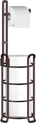 TomCare Toilet Paper Holder Stand Free Standing, Holds 4 Mega Rolls, Bronze by TomCare