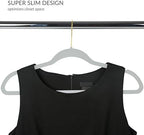 Simplify Slim Velvet Gold Hook Clothes Hangers 100 Pack | Non-Slip | Shirts | Suit | Pants | Dresses | Garments | Closet Storage & Organization | Durable | White - Image 5