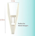 TOFIIGREM Hanger Clips Perfect for Velvet Hangers (Beige, 80 PCS), Strong Plastic Clips Pant Skirt Hanger Sock Clips for Beige Flocking Felt Hangers - Image 6