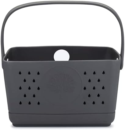 Parker Baby Co. Quick-Dry Bath Caddy Organizer with Handle - Smoke, Large by ParkerBabyCo