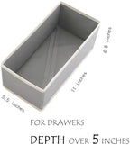 Small Foldable Fabric Drawer Organizer 9-Pack - 11" Breathable Closet & Dresser Storage Bins for Underwear, Socks, Baby Clothes & Bras, Light Grey - Image 3
