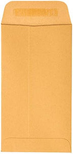 JAM PAPER #6 Coin Business Envelopes with Peel and Seal Closure - 3 3/8 x 6 - Brown Kraft Manila - Bulk 250/Box - Image 4