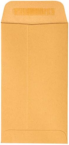 JAM PAPER #6 Coin Business Envelopes with Peel and Seal Closure - 3 3/8 x 6 - Brown Kraft Manila - Bulk 500/Carton - Image 4