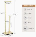 KES Free Standing Bathroom Toilet Paper Roll Holder with Storage - Image 5