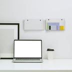 Feifeiya 2 Pcs Clear Acrylic File Holder Wall Mount, 14"x8.3"x2.4" - Image 5