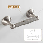 BGL Bathroom Accessories Set, Glossy Stain Nickel Expandable Towel Bar 4-Piece Bathroom Accessory Set Wall Mounted Towel Ring Robe Hook Toilet Paper Holder Towel Holder - Image 2