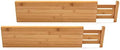 Lipper International 8897 Bamboo Wood Custom Fit Adjustable Deep Kitchen Drawer Dividers, Set of 2 by LipperInternational