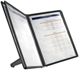 Durable Desktop Sherpa Reference System, 5 Double-Sided Panels, Black by DURABLEOfficeProducts