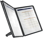 Durable Desktop Sherpa Reference System, 5 Double-Sided Panels, Black by DURABLEOfficeProducts