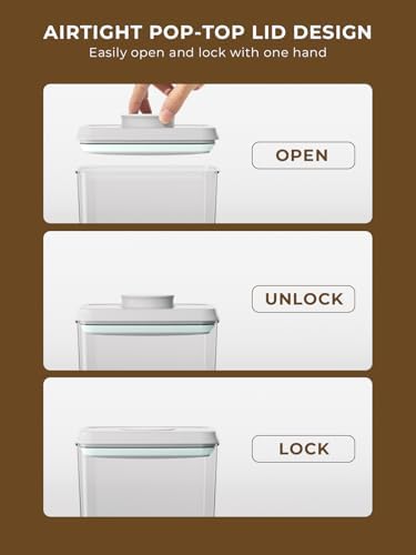 Airtight Food Storage Containers, 4 Pack, 4.22 Qt, Pop-Top Lids - Image 2