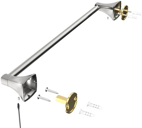 18 Inch Brushed Nickel Towel Bar Towel Rack for Bathroom Kitchen Hand Towel Holder Dish Cloths Hanger SUS304 Stainless Steel Rustproof Wall Mount (Pack of 2) - Image 5