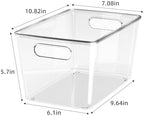 JOYZAN Stackable Plastic Storage Bins with Lids Clear Organizer Bins - Image 2