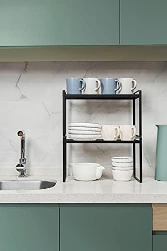 Shantton Cabinet Shelf Organizer, Pantry Shelf Rack, Black 16x8.3x9.5 - Image 6