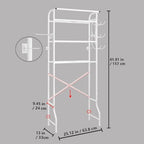 Over The Toilet Storage Shelf 3 Tier Bathroom Organizer White - Image 3