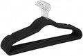 Simplify 10 Super Slim Velvet Huggable Hangers in Black by Simplify