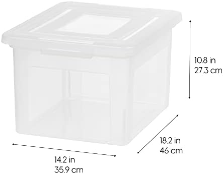 IRIS USA 6-Drawer Rolling Storage Cart, Black/Clear - Image 2