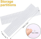 100 PCS Premium DIY Drawer Dividers, White, Adjustable Drawer Organizers for Perfectly Organized Drawers, Tidying Makeup, Clothes, Underwear, Cutlery, Kitchen, Bathroom, Bedroom, Office - Image 2