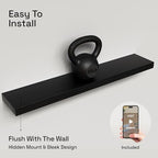 Solid Wood Floating Shelves for Wall 36 Inches Long, Black Wooden Shelf - Image 5