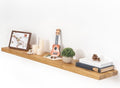 Fun Memories Floating Shelves for Wall, 48"x9.3" Rustic Solid Elm Wood Wall Shelves, Heavy-Duty Mounted Shelves with Invisible Brackets for Living Room, Bedroom, Kitchen, Natural Finish by FunMemories