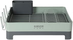 Gibson Home Nestcraft Full Size Rust Resistant Dish Rack with Drain Board and Flatware Caddy - Green - Image 5
