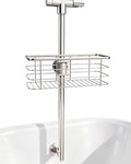 Shower Slide Bar Caddy Basket, Stainless Steel, 11 x 4.2 x 3.9 Inch, Adjustable Pole-Mounted Organizer for Shampoo and Body Wash by Unknown