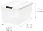 IRIS USA 72 Qt Storage Bins with Lids, 4 Pack, BPA-Free, Clear/White - Image 6