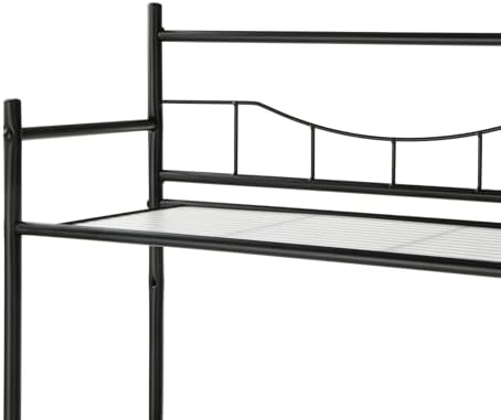 Bathroom Over Toilet Storage Rack, 3-Shelf Wall Mount Steel Organizer, Black Finish, 30 lb Capacity - Image 3