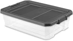 6 Pack 40 Quart Storage Bins with Lids, Underbed Plastic Storage Containers - Image 2